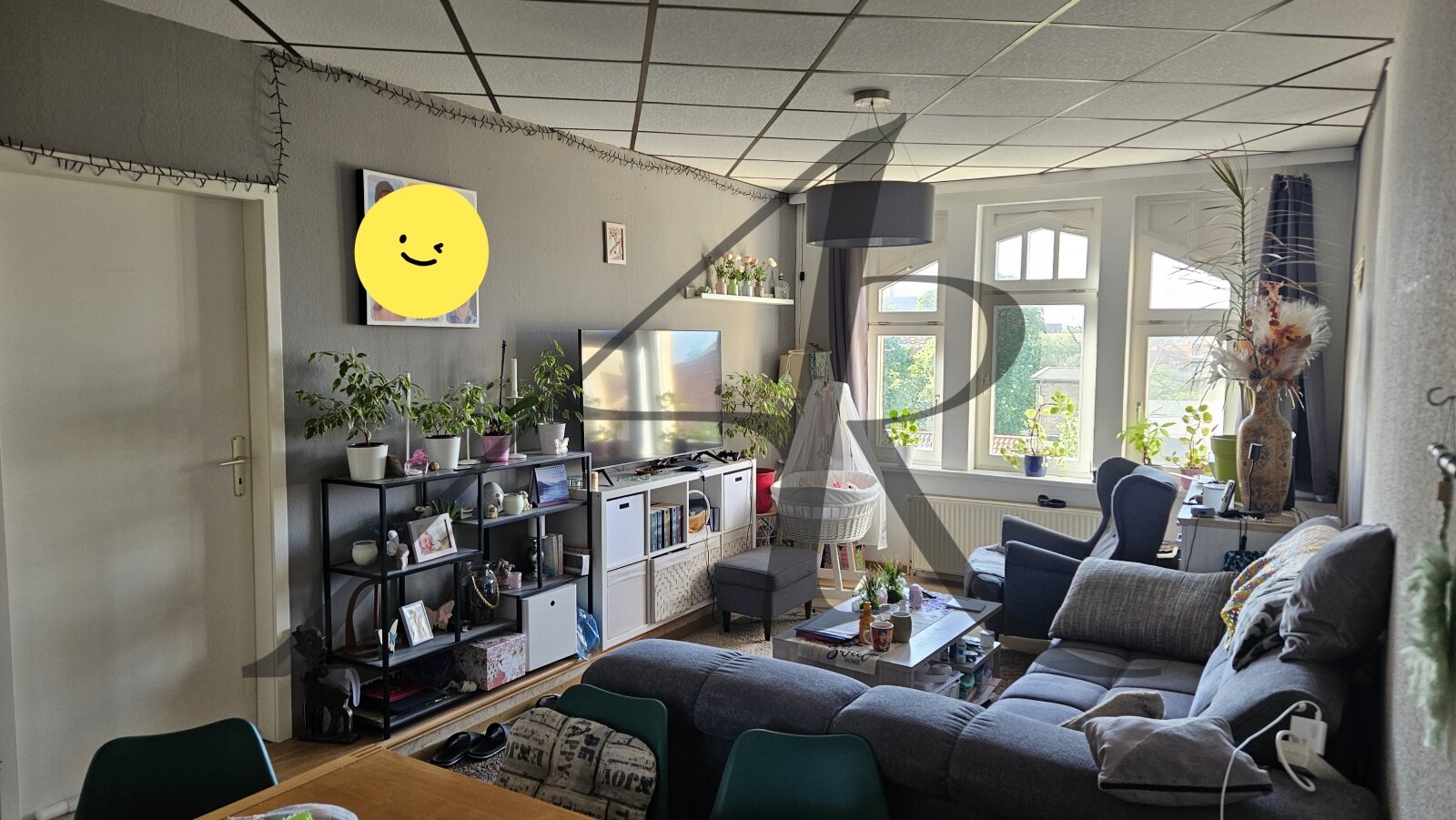 individuelle 5-Zimmer-Wohnung mit Balkon und 2 Bädern