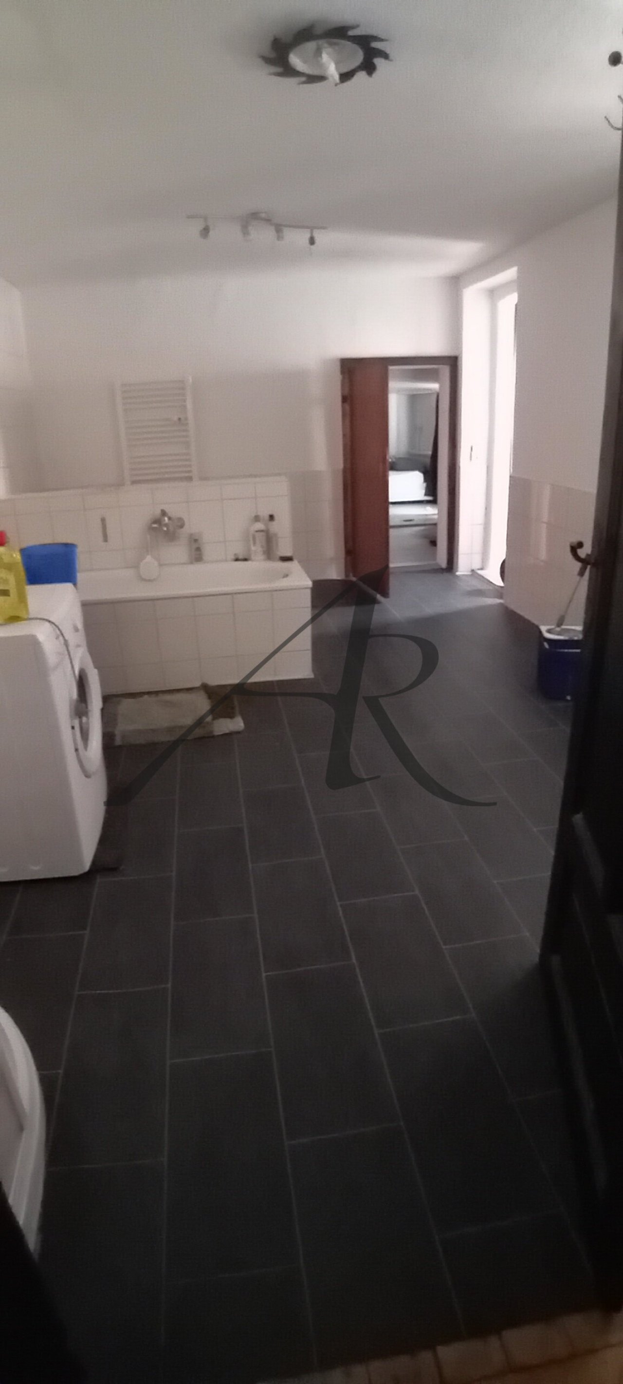 Tageslichtbad mit Badewanne und Dusche Tageslichtbad mit Badewanne und Dusche